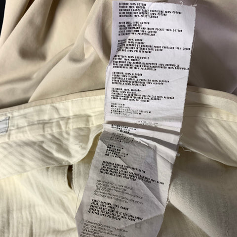 PRADA Size 32 Cream Solid Cotton Button Fly Dress Pants