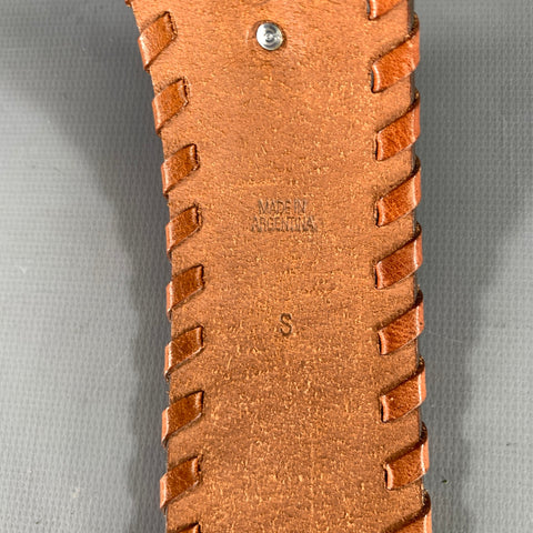 LAUREN by RALPH LAUREN Size S Tan Woven Leather Belt