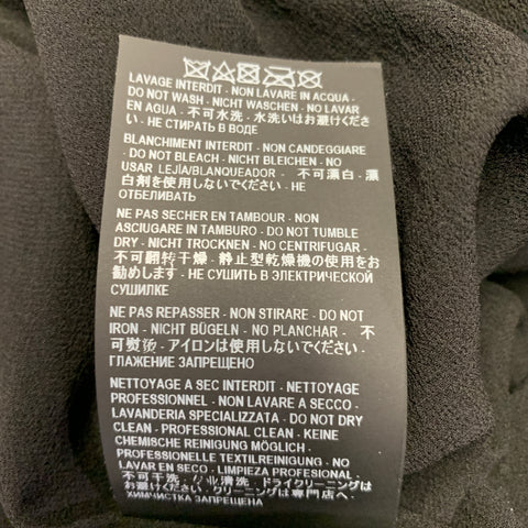 SAINT LAURENT 2019 Size XS Black Silver Viscose Rhinestones Cocktail Dress