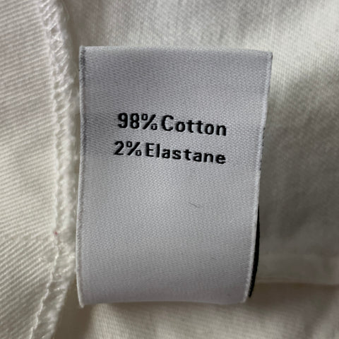 K.NGSLEY Size M White Solid Cotton Blend Pullover Vest