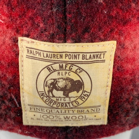 POLO by RALPH LAUREN Size L/XL Red Black Plaid Wool Nylon Hunting Cap Hat