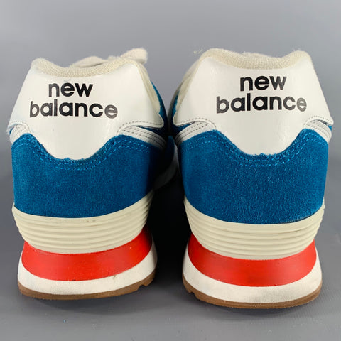 NEW BALANCE Size 11 Classic 574 Blue White Mesh Classic Sneakers