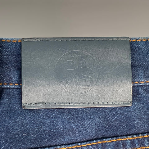 PS by PAUL SMITH Size 32 Blue Contrast Stitch Cotton Blend Straight Jeans