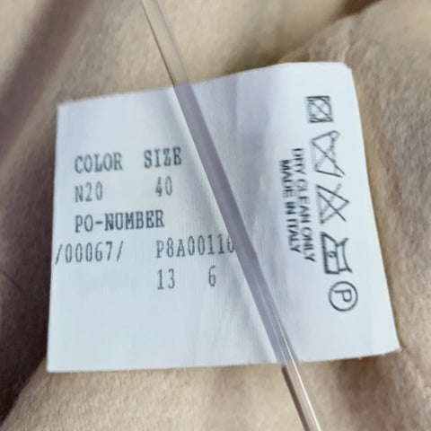 AGNONA Size 4 Beige Cashmere Two Pockets Hook Eye Cardigan