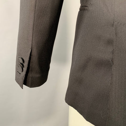 DOLCE & GABBANA Size 38 Black Wool Peak Lapel Sport Coat