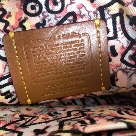 COACH SS2018 Tan Pink Glitter Leather Cross Body Bag
