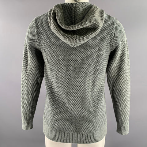 TAYLOR STITCH Size S Green Sage Knit Cotton Hoodie Sweater