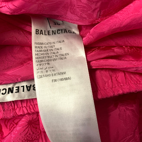 BALENCIAGA Size 34 Pink Viscose Jacquard Pajama Set