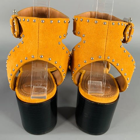GIVENCHY Size 6 Mustard Yellow Suede Ankle Strap Sandals