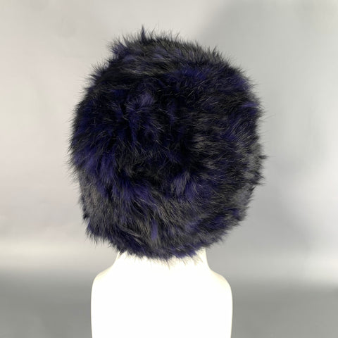 JOCELYN One Size Purple Black Knit Rabbit Hats