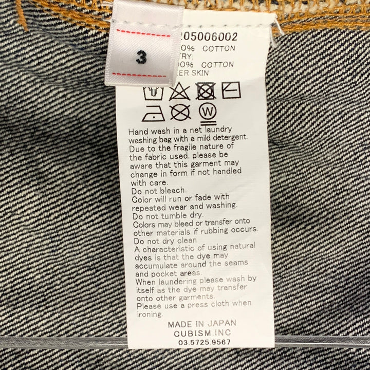 VISVIM Size M SS 101XX Raw Mud Overdye Indigo Contrast Stitch Selvedge Denim Trucker Jacket