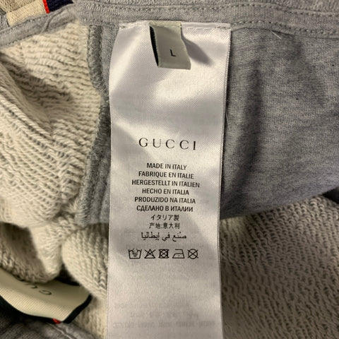 GUCCI Size L Grey Cotton Sweatpants Casual Pants