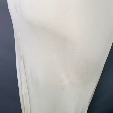 HELMUT LANG Size M Beige Jersey Elastic Waistband Long Maxi Skirt