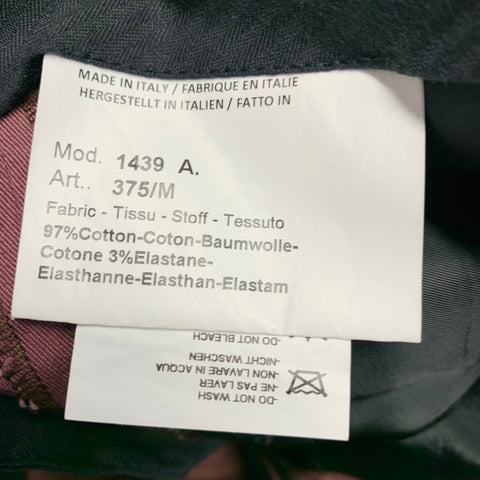 PAUL SMITH Size 38 Burgundy Mauve Cotton Blend Single Breasted Slim Fit Suit