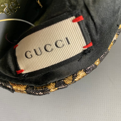 GUCCI Leopard Cotton Blend Metallic Hats