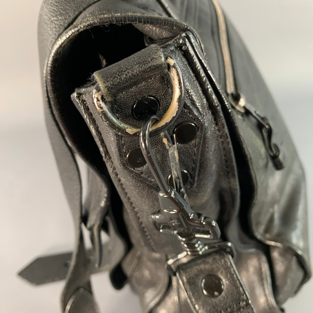 PROENZA SCHOULER PS1 Medium Black Leather Satchel Handbag