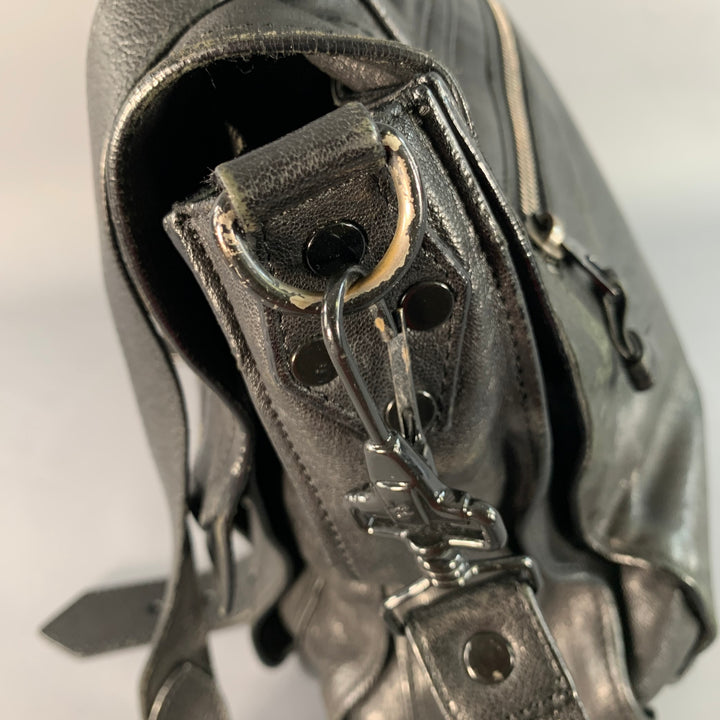 PROENZA SCHOULER PS1 Medium Black Leather Satchel Handbag