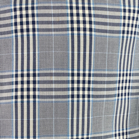 BLACK FLEECE Taille 42 Veste de sport en coton et soie à carreaux bleu marine et blanc