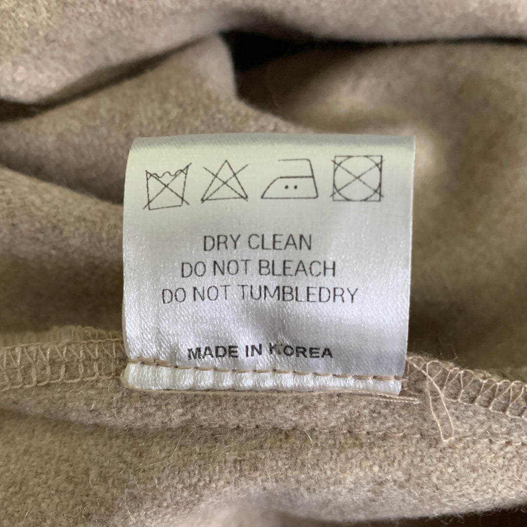 THE FRANKIE SHOP Size XS/S Brown Modacrylic Blend Faux Fur Notch Lapel Coat