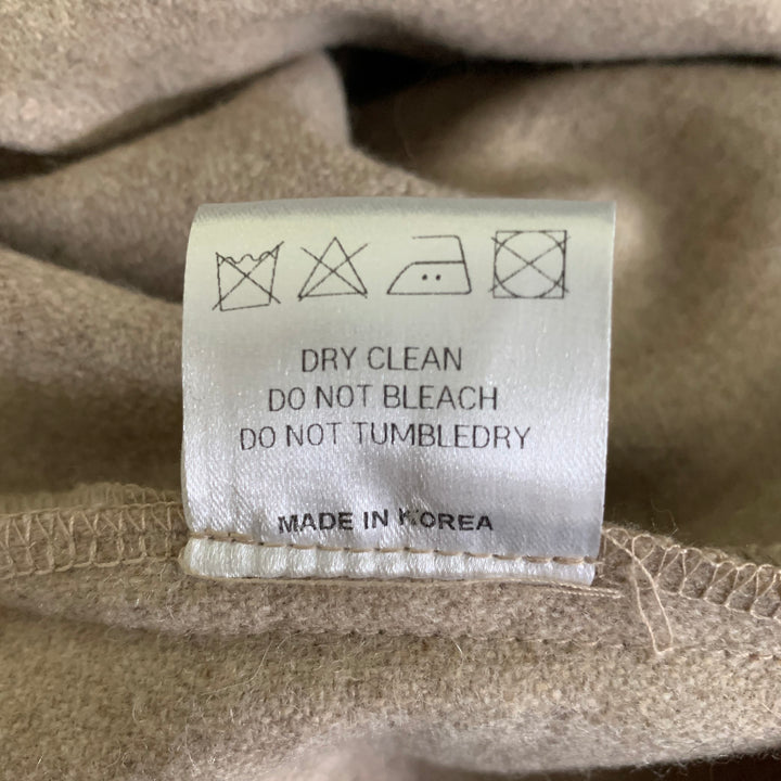 THE FRANKIE SHOP Size XS/S Brown Modacrylic Blend Faux Fur Notch Lapel Coat