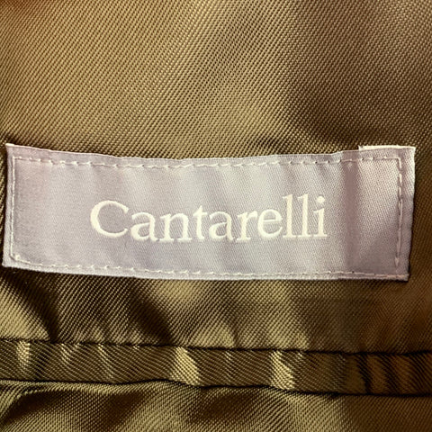 CANTARELLI Size 42 Orange Textured Wool Double Breasted Coat