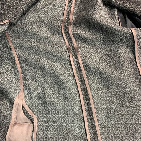 PAUL SMITH Size 40 Grey Black Jacquard Cotton Linen Sport Coat