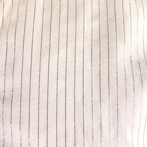 BRIONI Size M White Silver Stripe Cotton Tuxedo Formal Long Sleeve Shirt