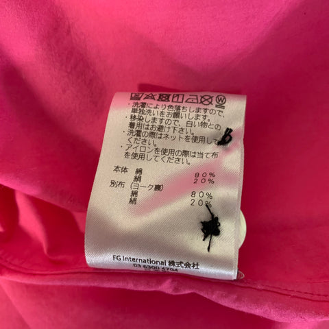 FUMITO GANRYU Size M Pink Cotton Silk Button Up Long Sleeve Shirt