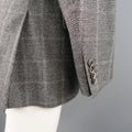 CANALI Size 40 Grey Black Glenplaid Wool Cotton Sport Coat CANALI