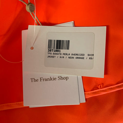THE FRANKIE SHOP Size XS/S Orange Polyester Shirt Jacket Shirt