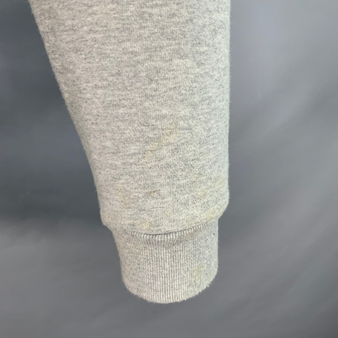 MCQ by ALEXANDER MCQUEEN Size S Grey Pink Green Cotton Embroidered Shift Sweatshirt Dress