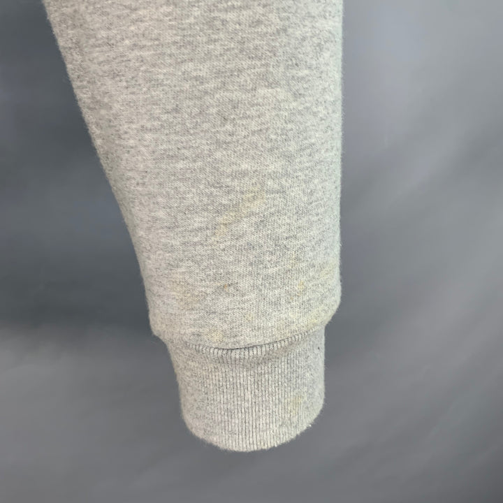 MCQ by ALEXANDER MCQUEEN Size S Grey Pink Green Cotton Embroidered Shift Sweatshirt Dress
