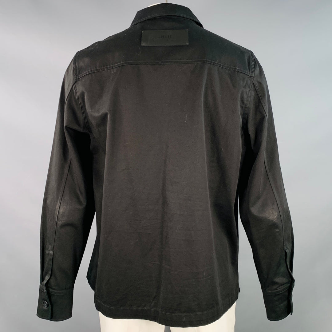 AMI by ALEXANDRE MATTIUSSI Size XL Black Cotton Two Pockets Shirt Jacket