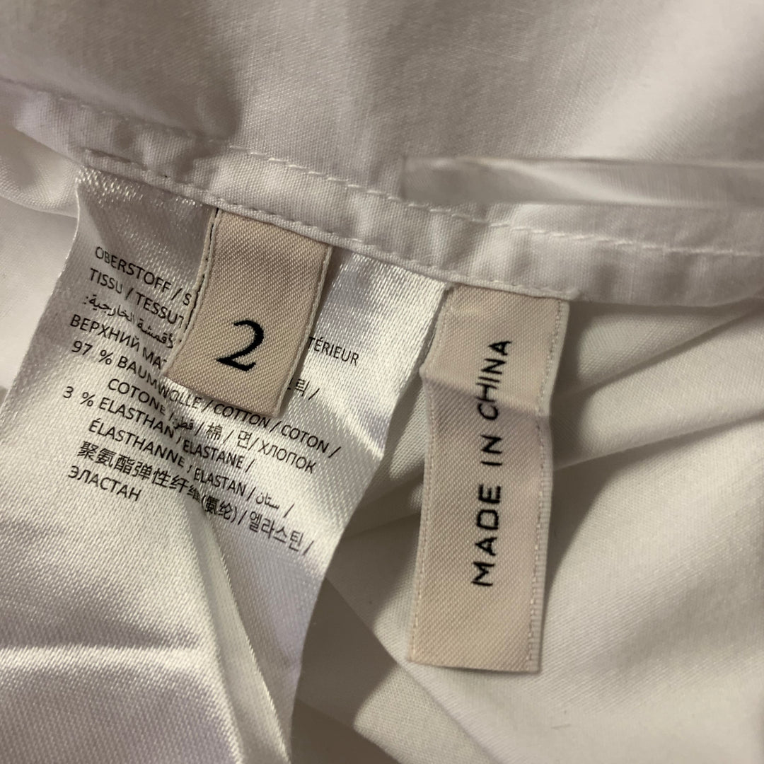 DOROTHEE SCHUMACHER Size 2 White Cotton Blend Shirt