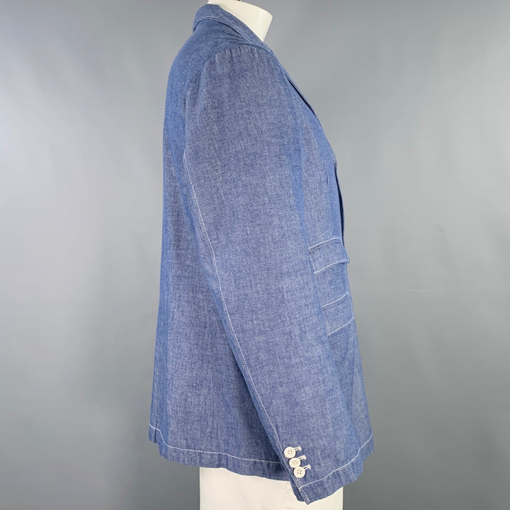 ENGINEERED GARMENTS Size XL Blue Cotton Textured Jacket