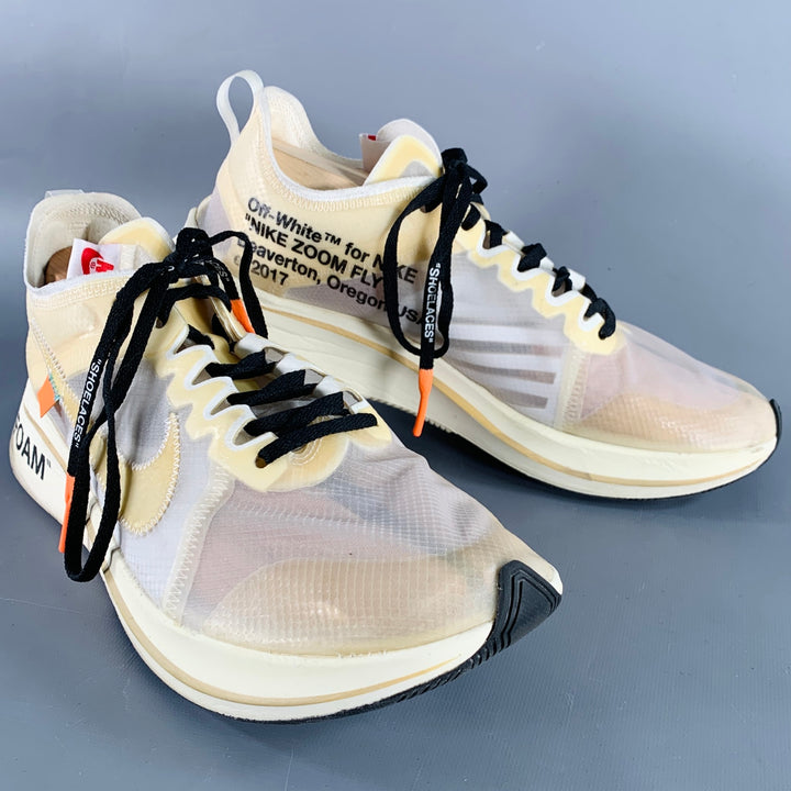 NIKE x OFF-WHITE 2017 Size 11 The Ten White Translucent Synthetic Athletic Sneakers