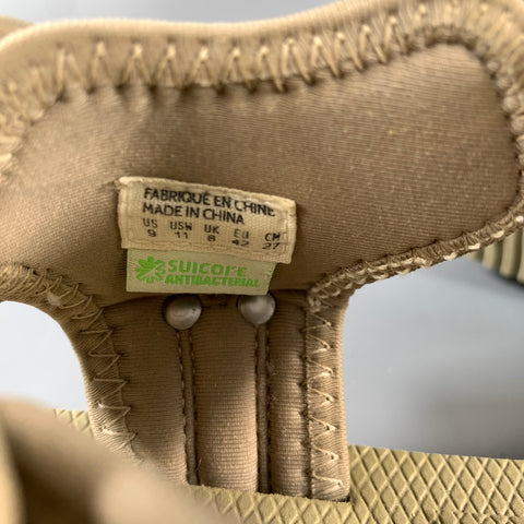 JOHN ELLIOTT Size 9 Green Beige Hook & Loop Sandals