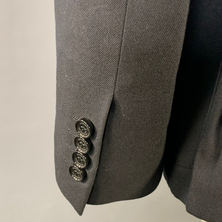 BURBERRY LONDON Size 42 Navy Cotton Blend Notch Lapel Sport Coat