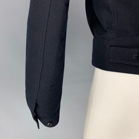 BURBERRY PRORSUM Spring 2015 Size 36 Navy Blue Solid Cashmere Blend Jacket