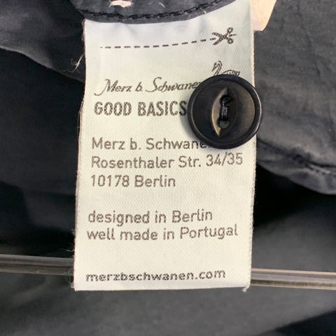 MERZ B. SCHWANEN Size XL Grey Charcoal Cotton One Pocket Long Sleeve Shirt