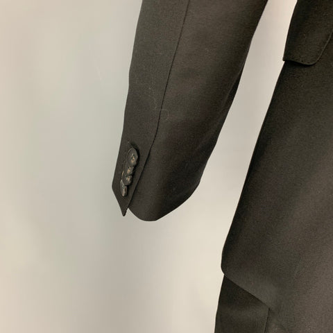 SUITSUPPLY Talla 36 Traje cruzado de lana negro