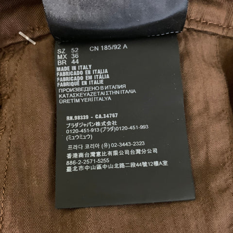 PRADA Size 36 Brown Cotton Zip Fly Casual Pants