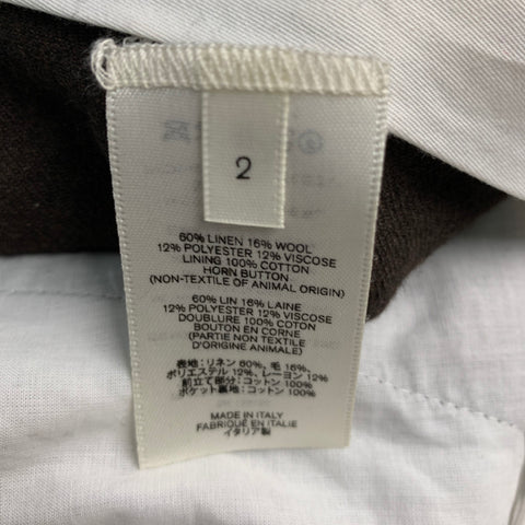 THE ROW Size 2 Brown Wool Blend Pleated High Waisted Dress Pants