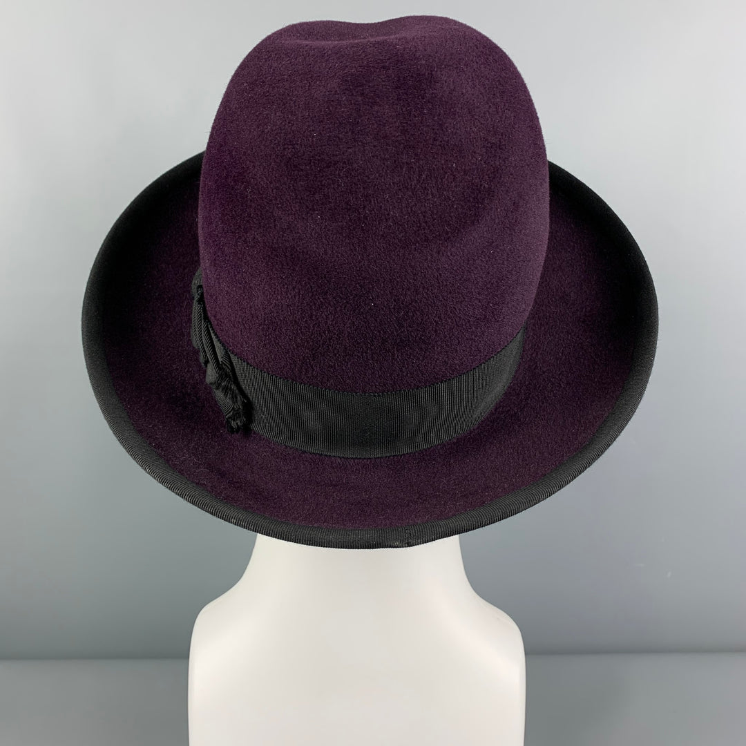 Vintage ROD KEENAN Eggplant Felt Fedora Hats