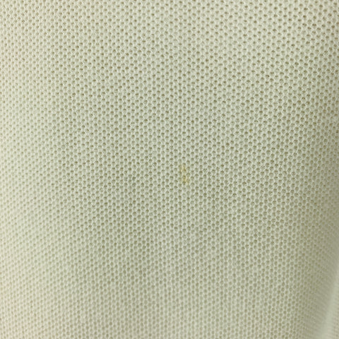 SUNSPEL Size XL Off White Pique Cotton Short Sleeve Polo