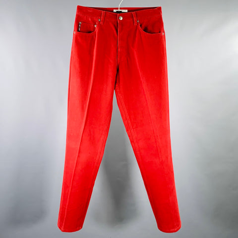 ARMANI EXCHANGE Size 29 Red Cotton High Waisted Casual Pants