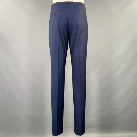 PAUL SMITH Size 40 Navy Black Wool Mohair Tuxedo
