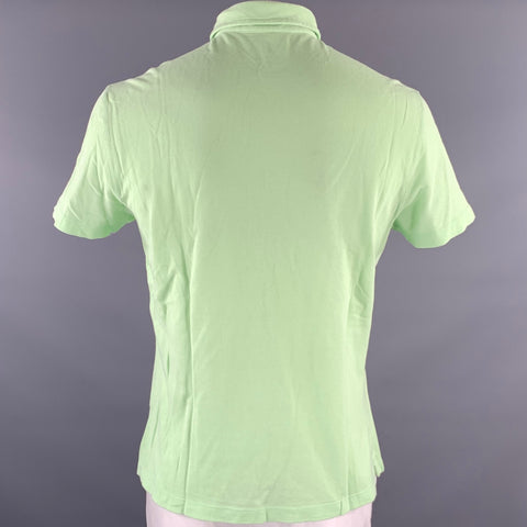 BRUNELLO CUCINELLI Size XL Green Neon Solid Cotton Polo