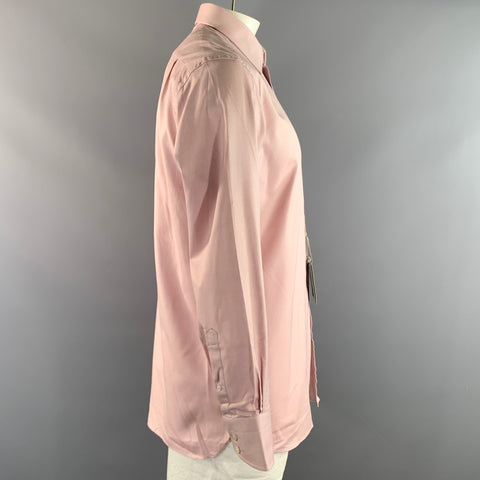 TOM FORD Size 42 Pink Cotton Button Up Long Sleeve Shirt