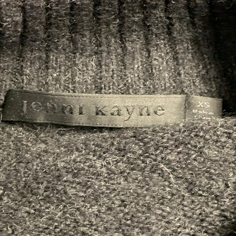 JENNI KAYNE Size XS Grey Cotton Blend Crew Neck Sweater